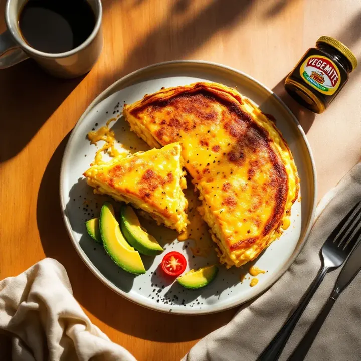 Vegemite Breakfast Foldover, seen from above