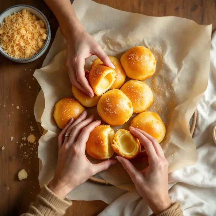Pão de Queijo (Cheese Bread), seen from above