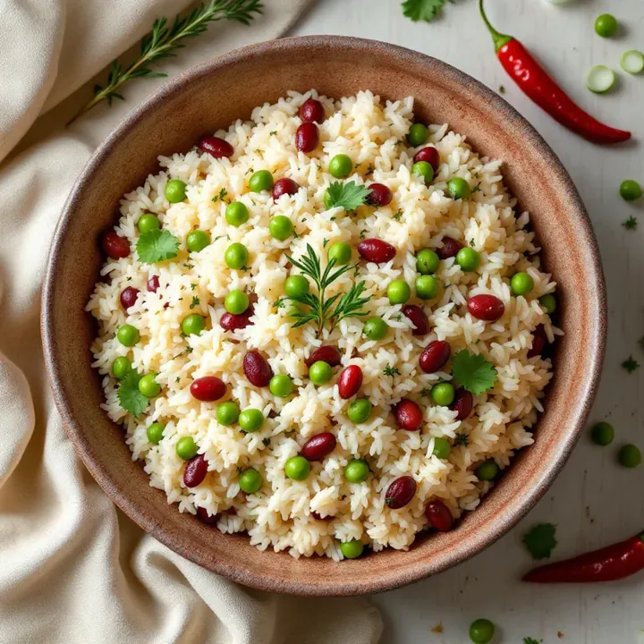 Rice and Peas, seen from above
