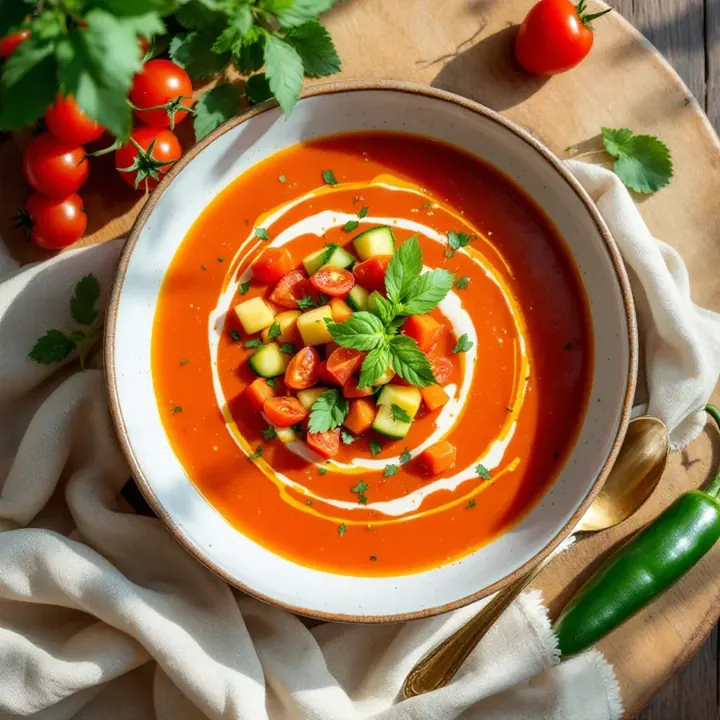 Gazpacho, seen from above
