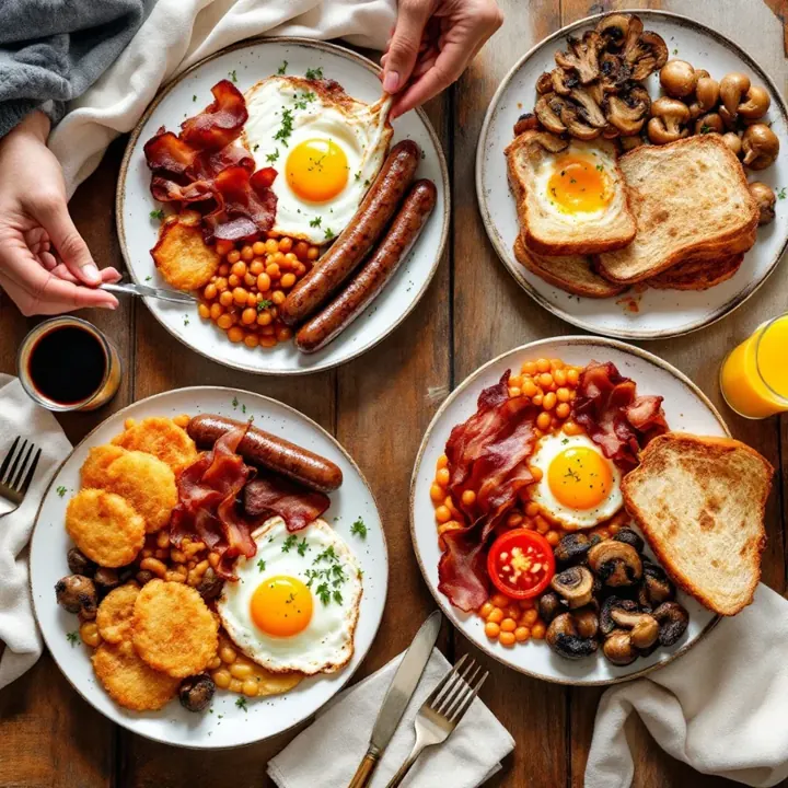 Full English Breakfast, seen from above
