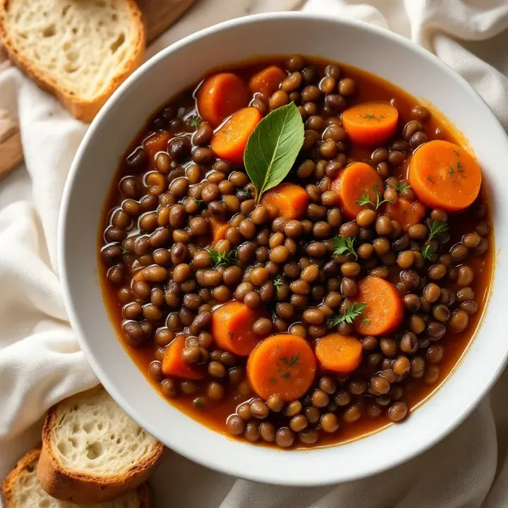 Fakes (Simple Greek Lentil Stew), seen from above
