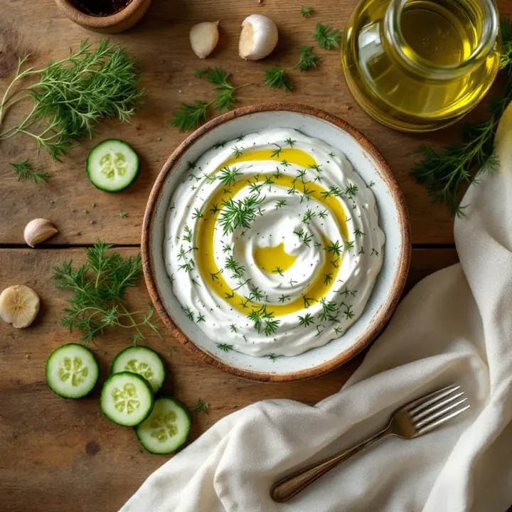 Tzatziki, seen from above