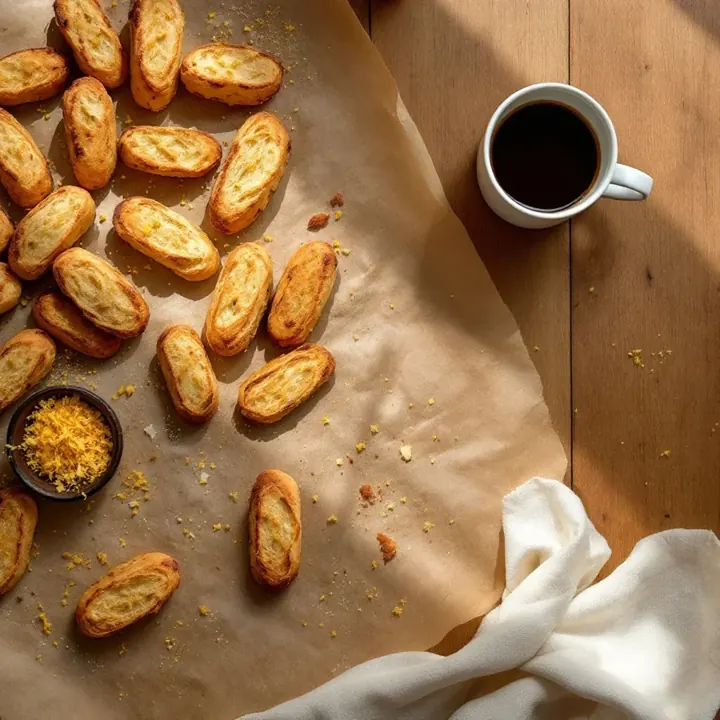 Olive Oil Biscotti, seen from above