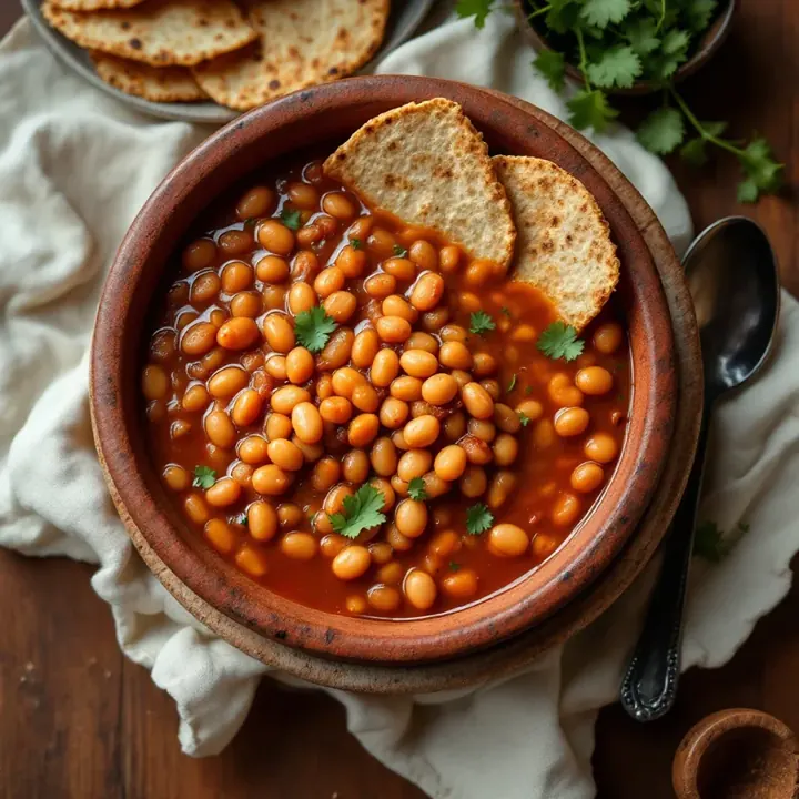 Frijoles de Olla (Pot Beans), seen from above