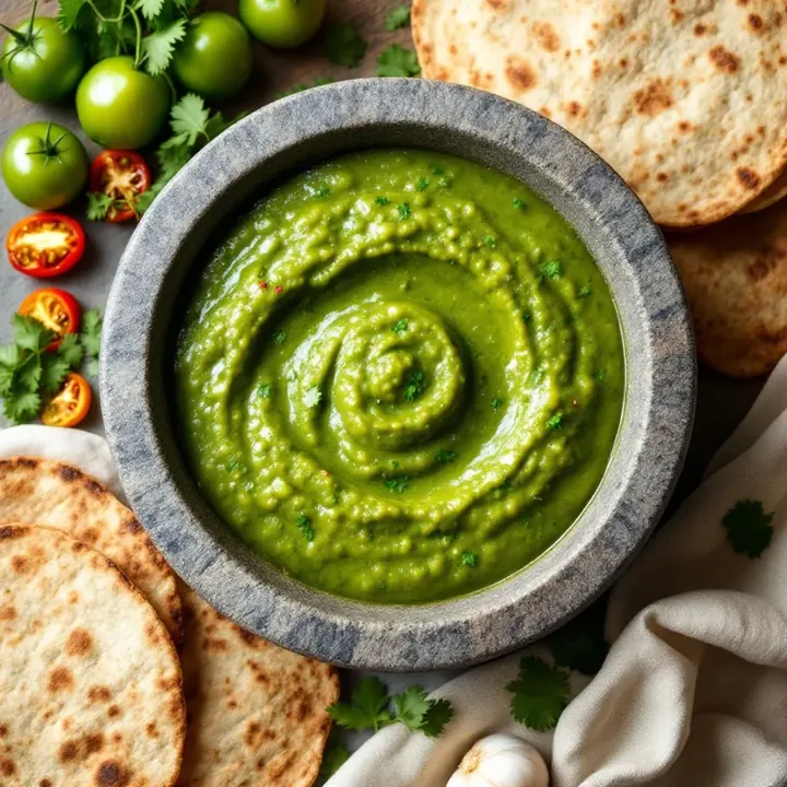 Salsa Verde Casera, seen from above