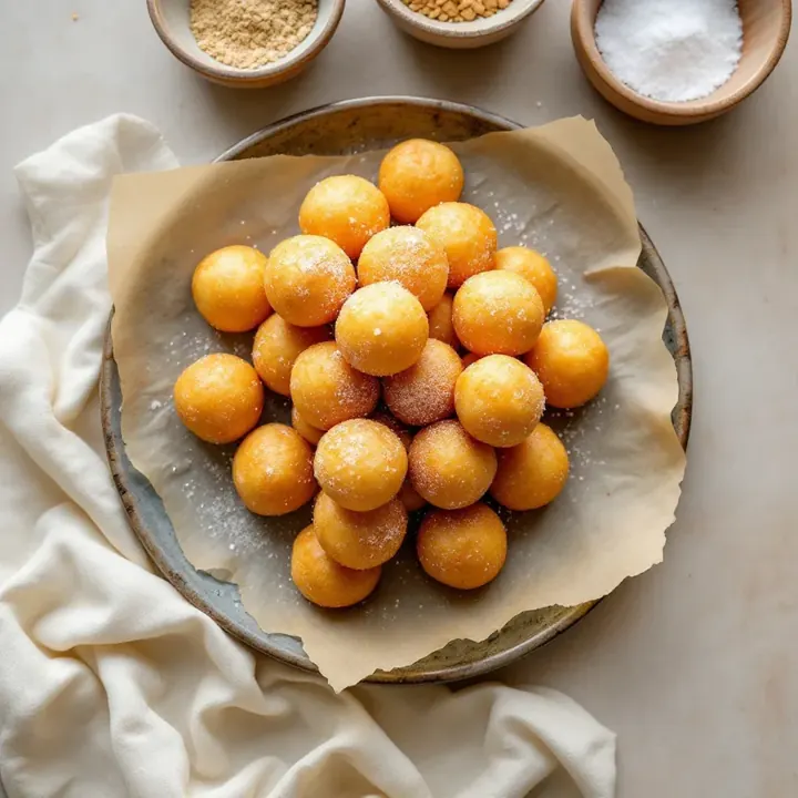 Puff Puff (Sweet Fried Dough Balls), seen from above