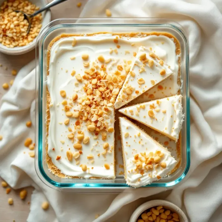 Maja Blanca (Coconut Milk Pudding), seen from above