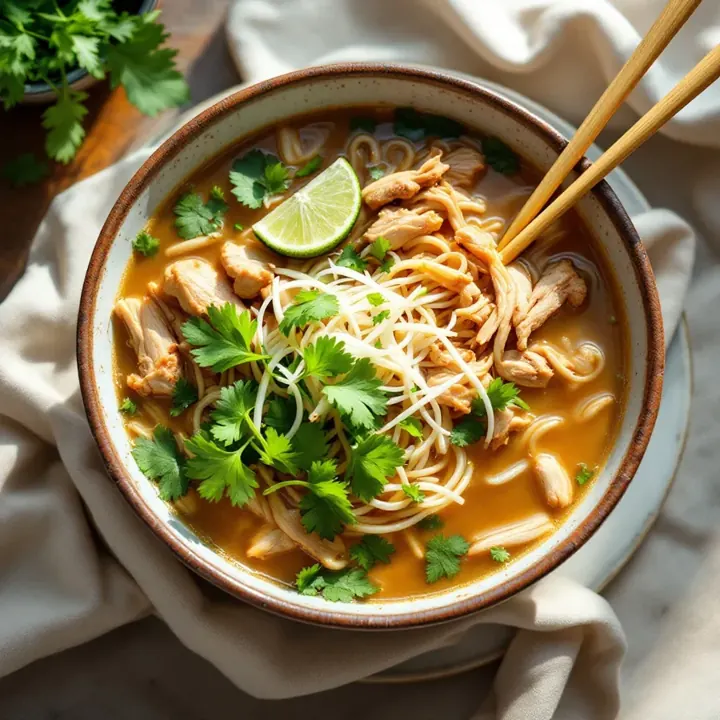 Chicken Phở, seen from above
