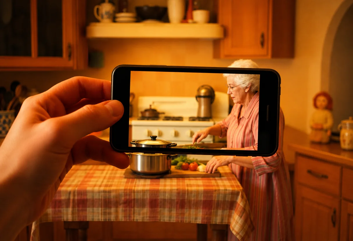 Recording a grandmother cooking